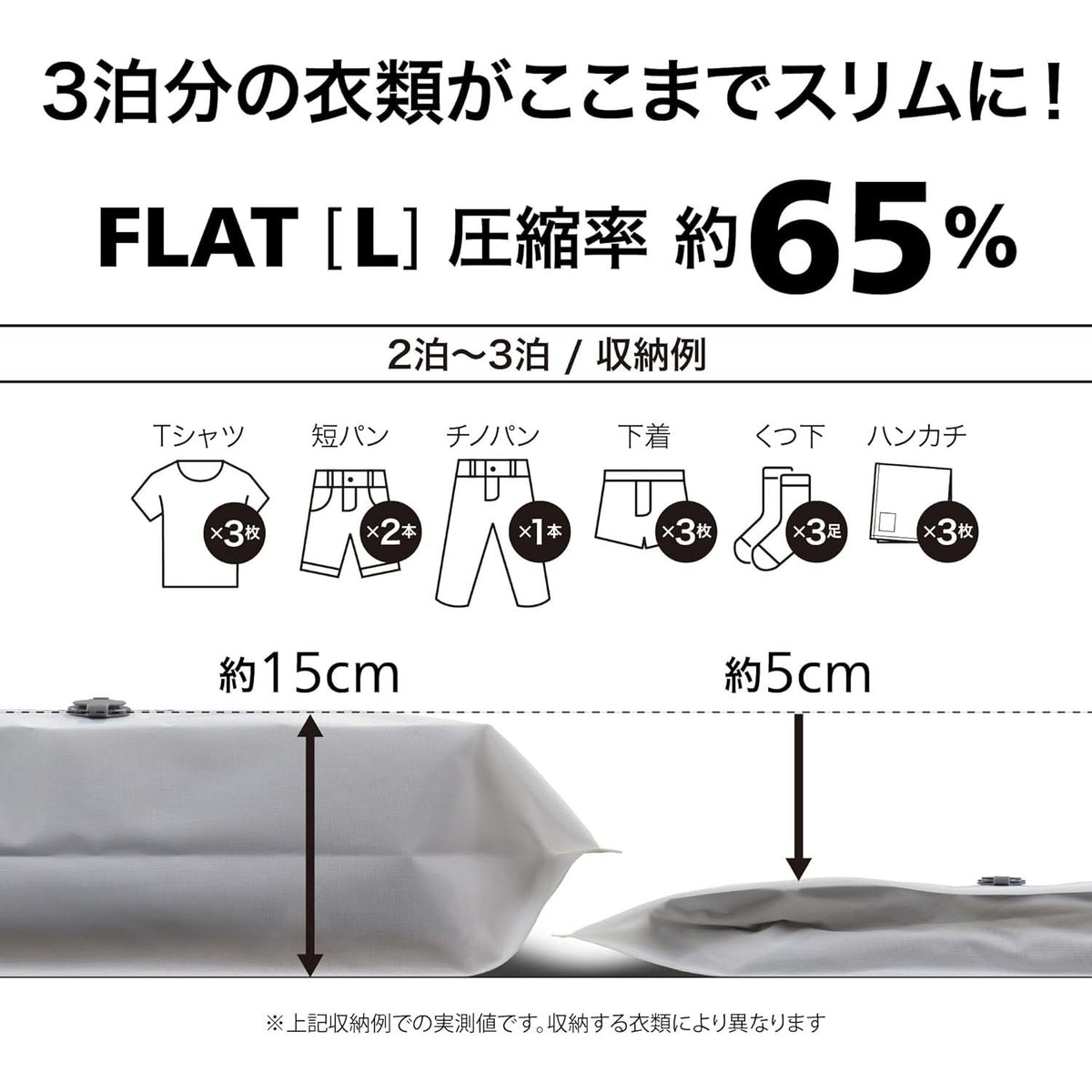 【NEW】かる旅圧縮バッグ Flat 70D