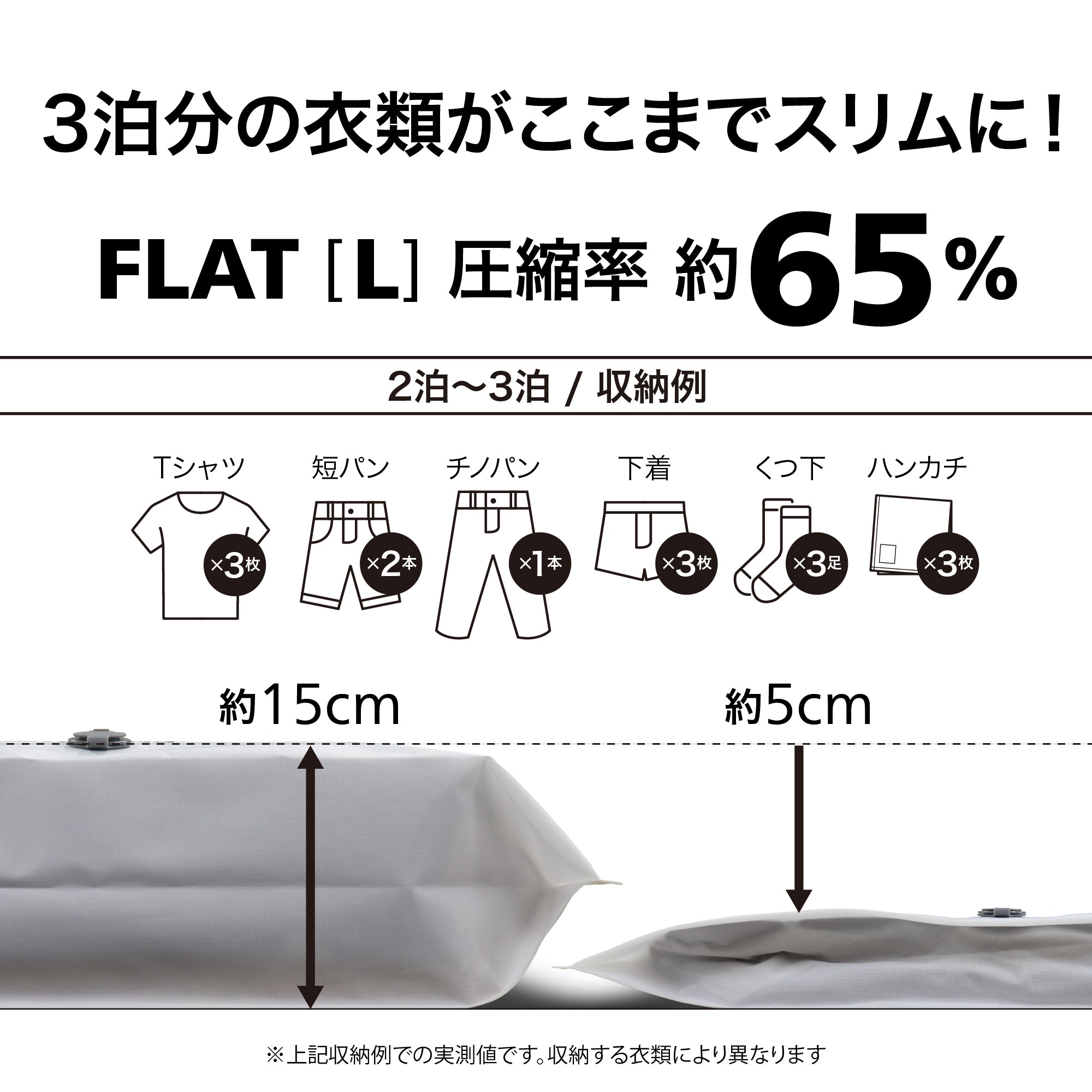 【NEW】かる旅圧縮バッグ FLAT 70D