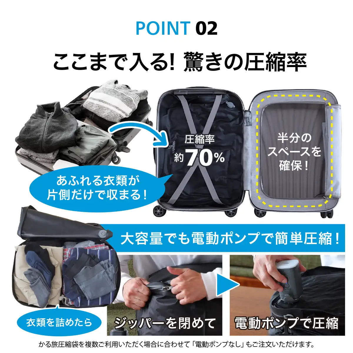 かる旅圧縮バッグ CUBE